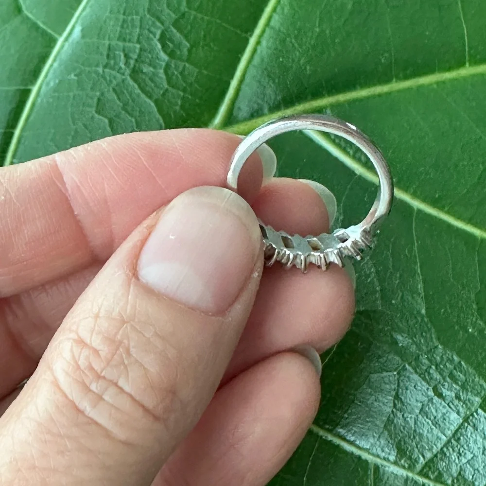 Elegant Multi-Stone Silver Ring